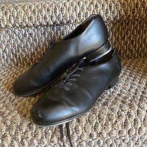 Capezio Boys Childrens Tic Tap Toe Black Lace Up Tap Dance Shoes 6.5 medium
